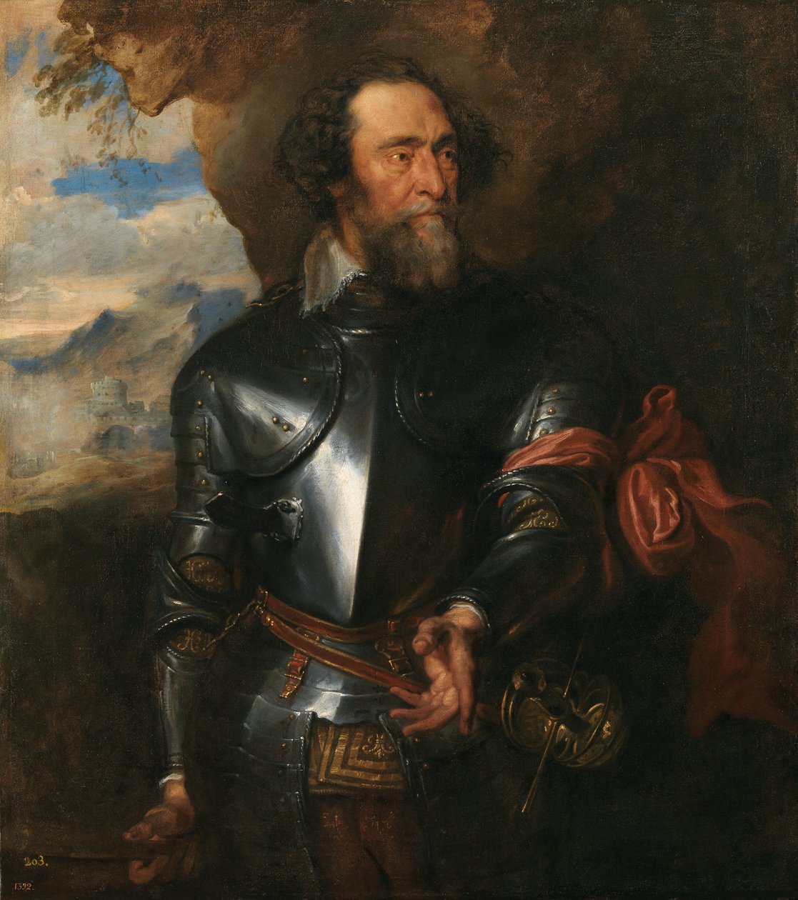 Porträtt av greve Hendrik van den Bergh (1573-1638) av Anthony van Dyck