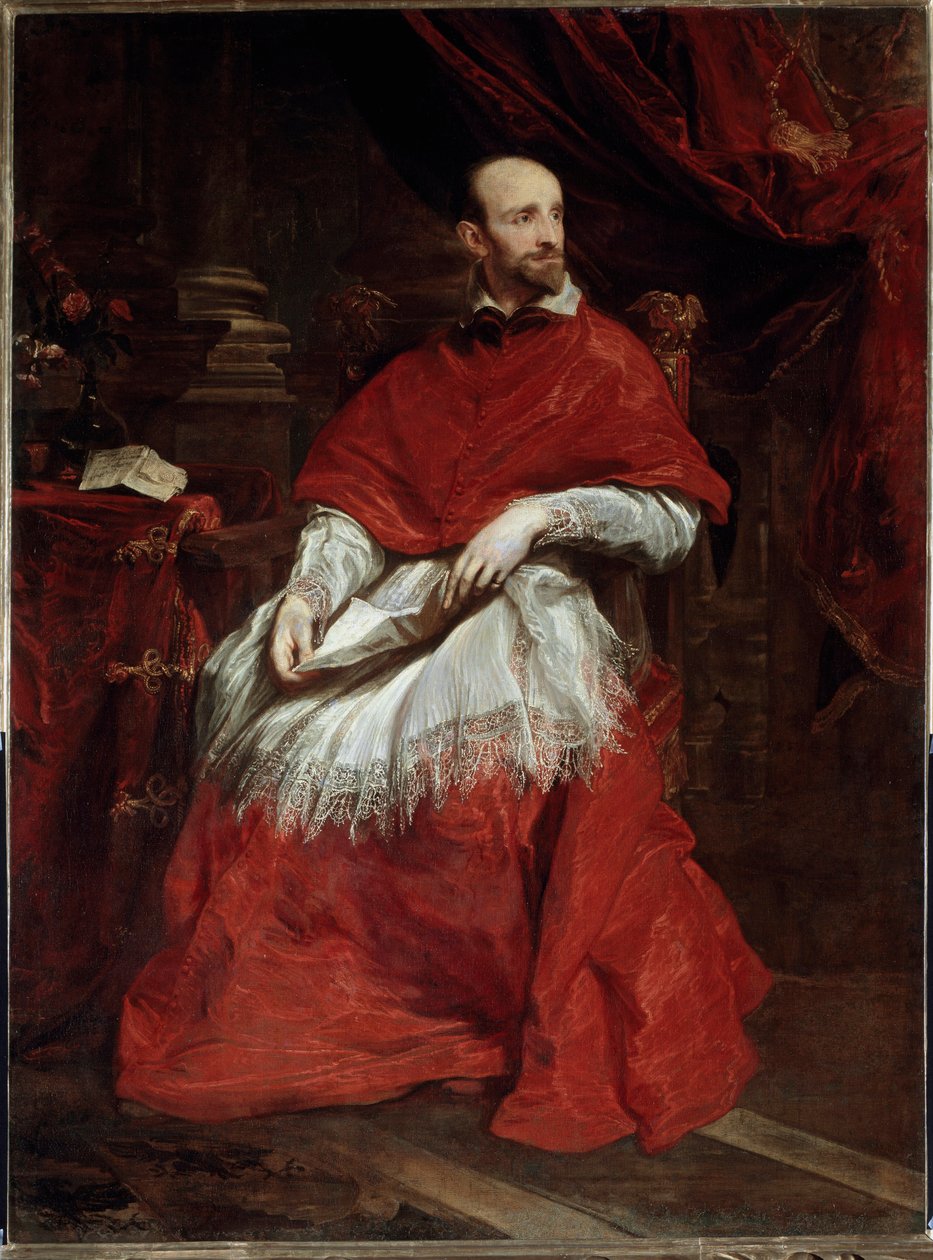 Porträtt av den italienske kardinalen och historikern Guido Bentivoglio av Anthony van Dyck