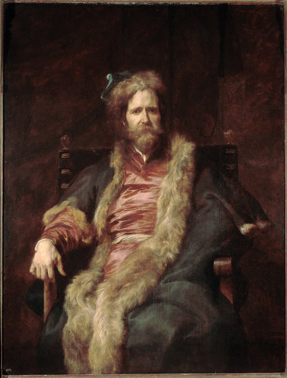 Porträtt av målaren Marten Rijckaert, ca 1631 (olja ombord) av Anthony van Dyck