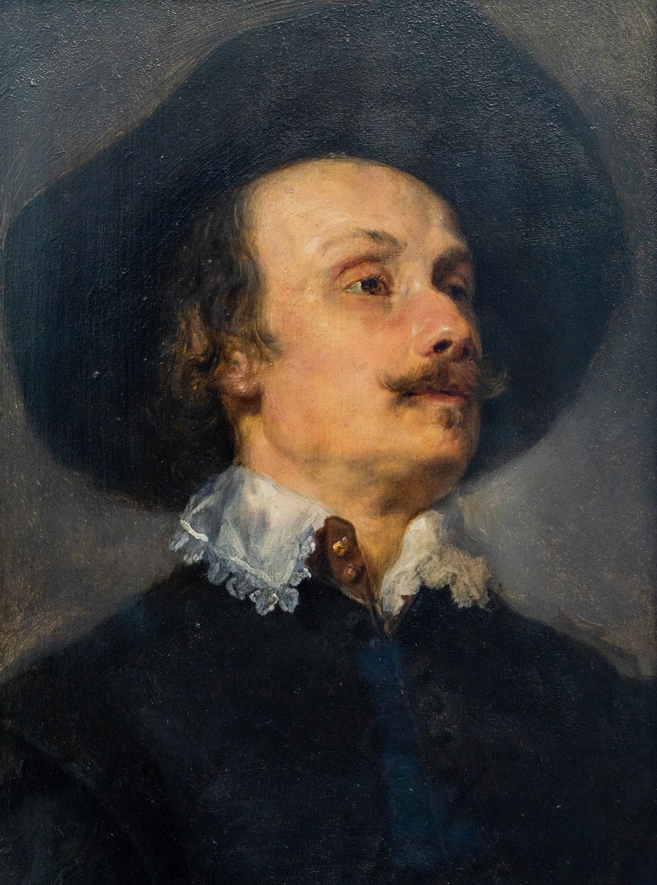 Porträtt av målaren Pieter Snayers av Anthony van Dyck
