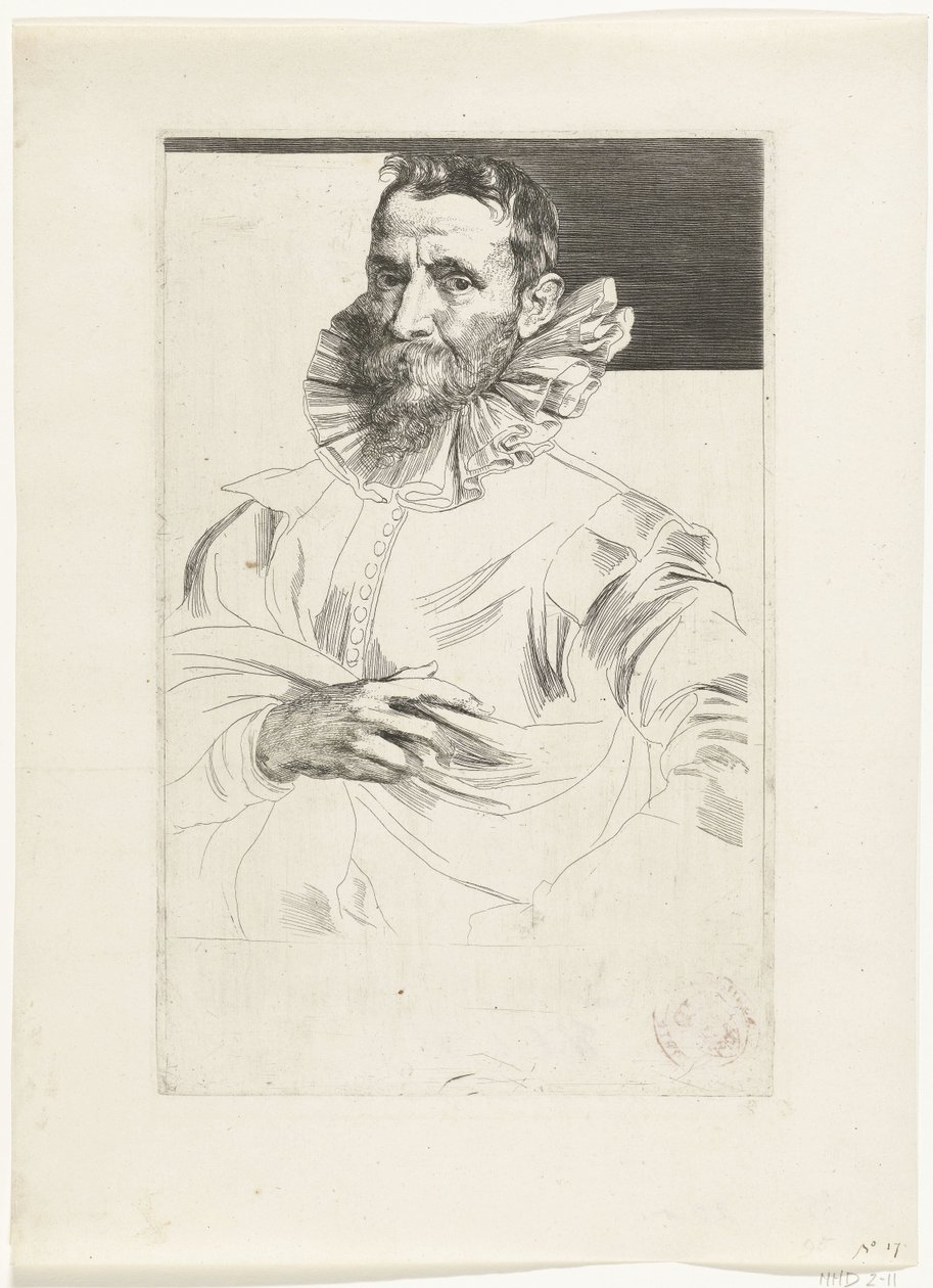 Porträtt av Jan Brueghel den äldre av Anthony van Dyck