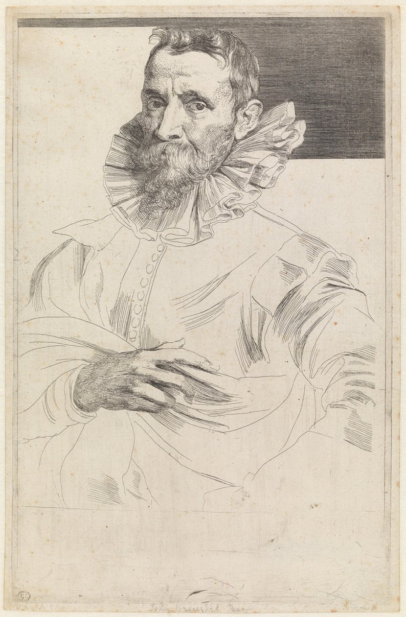Porträtt av Jan Brueghel den äldre av Anthony van Dyck