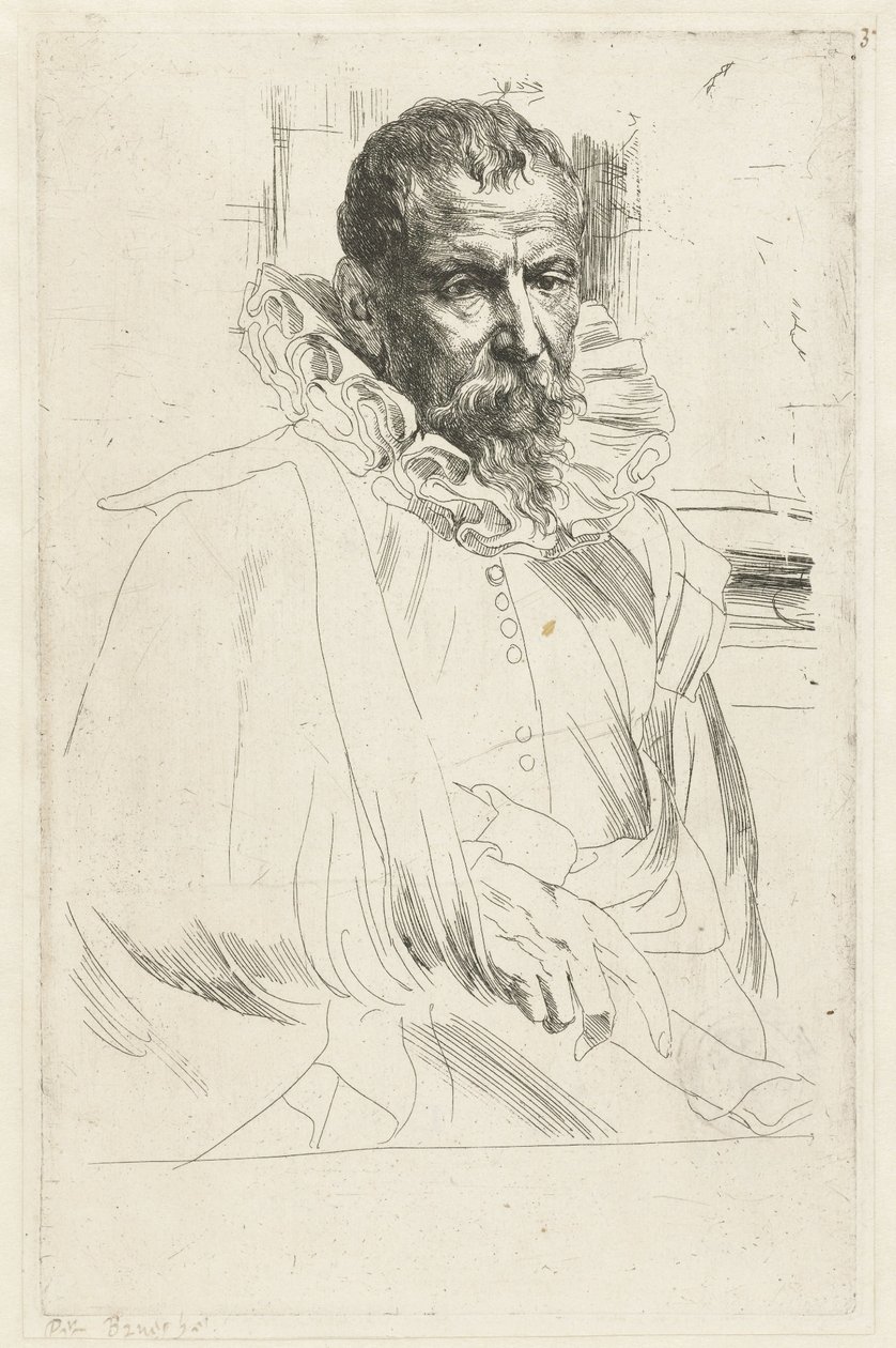 Porträtt av Pieter Brueghel den yngre av Anthony van Dyck