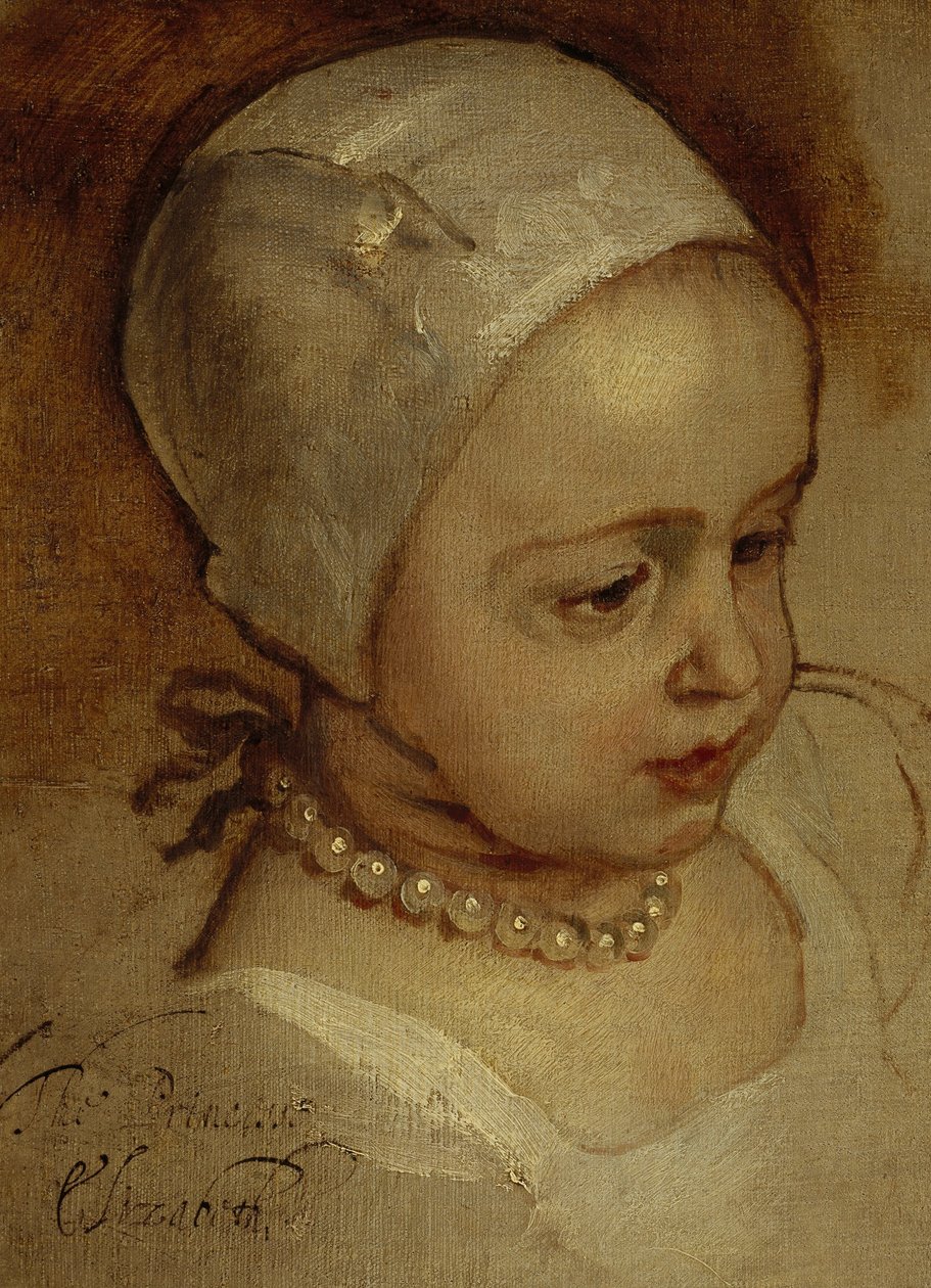 Prinsessan Elizabeth, 1635 - 1650, och prinsessan Anne, 1637 - 1640. Karl I:s döttrar av Anthony van Dyck