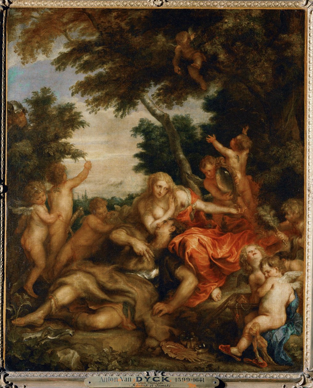Rinaldo och Armida (från Torquato Tassos "Jerusalem"... av Anthony van Dyck