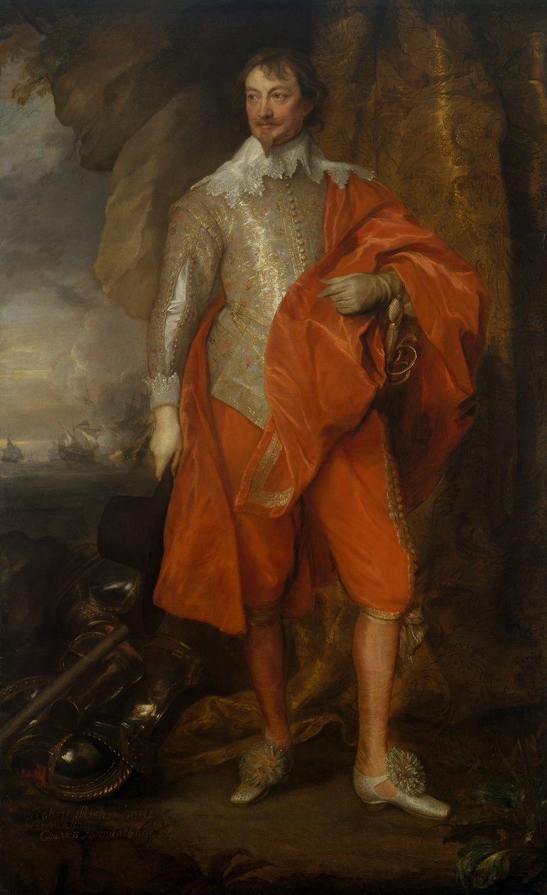 Robert Rich 1587-1658, andre earl av Warwick, ca. 1632-35. av Anthony van Dyck