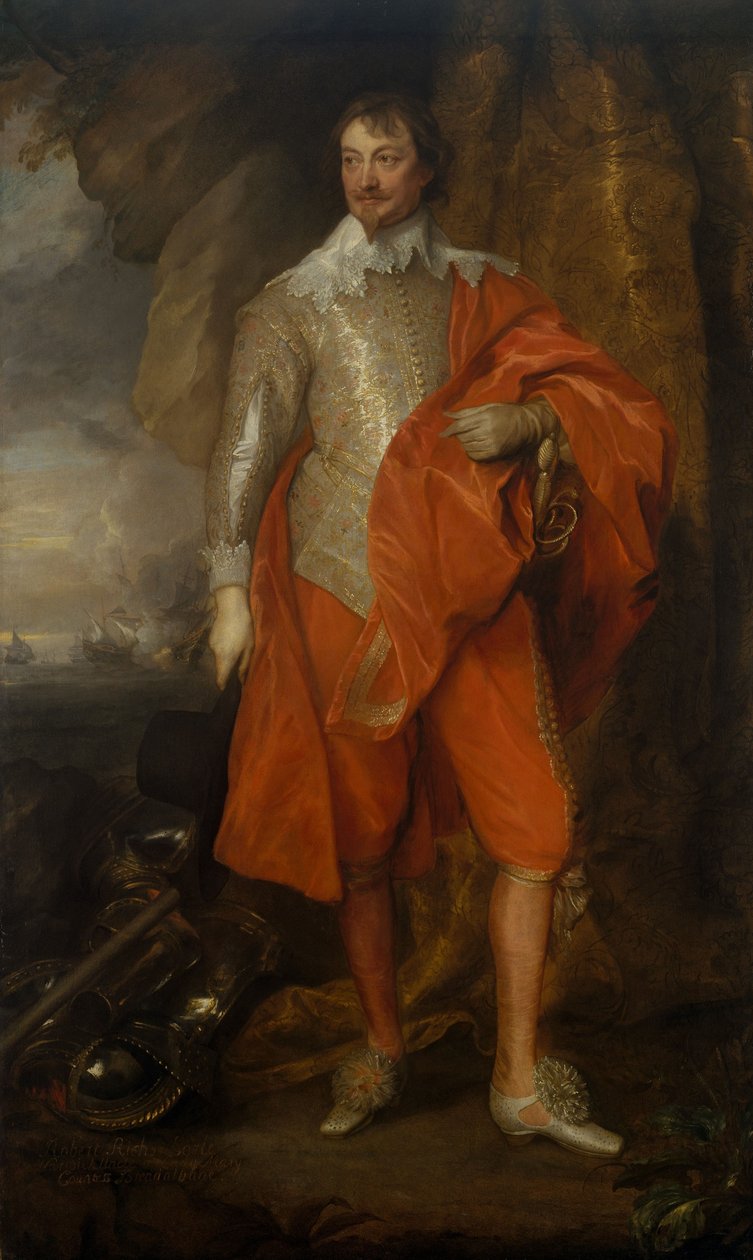 Robert Rich, Second Earl of Warwick, ca 1632-35 (olja på duk) av Anthony van Dyck