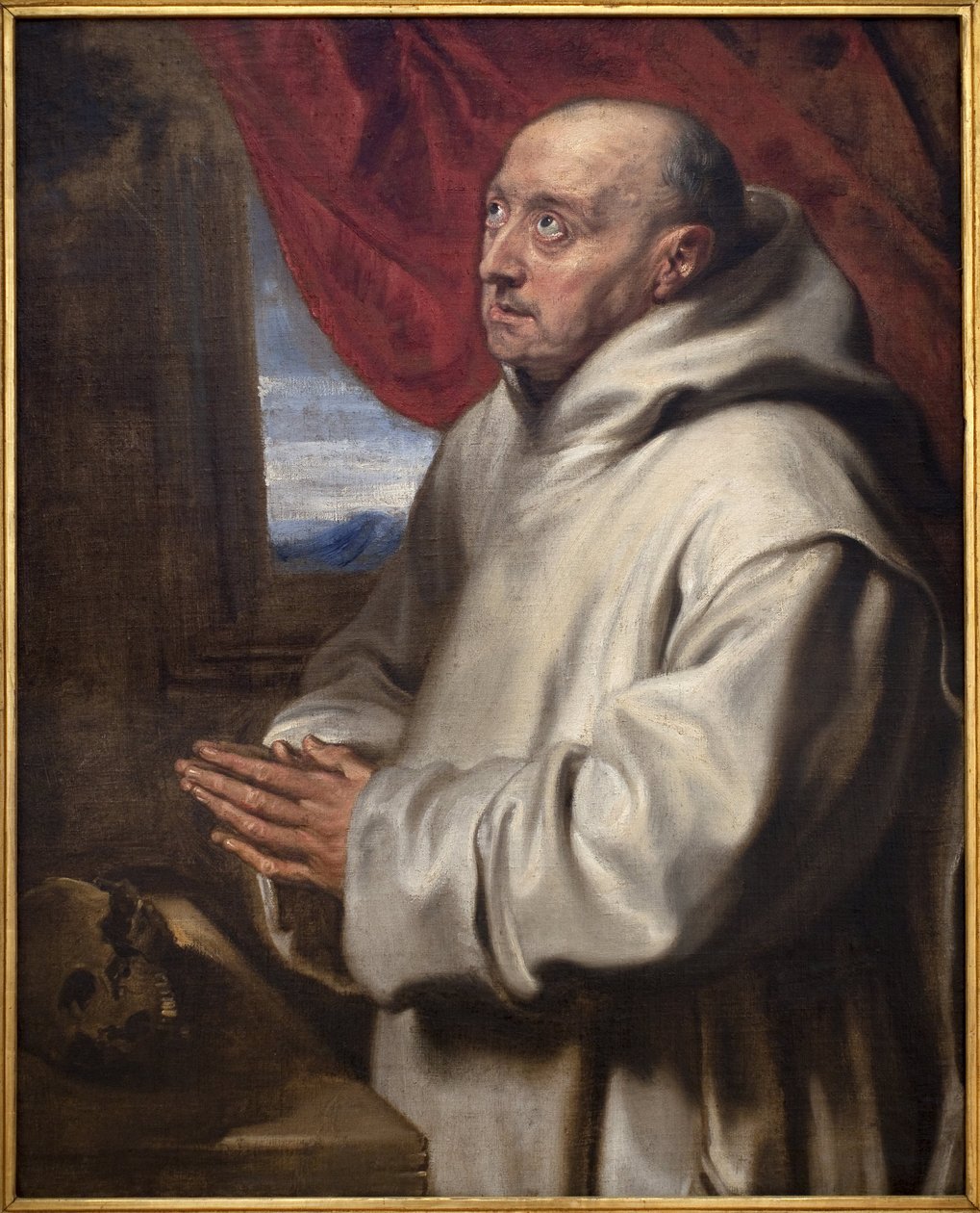 Saint Bruno (Bruno kartusaren, cirka 1030-1101). Målning av Antoine (Antoine eller Antoon eller Anton) Van Dyck (1599-1641), olja på duk av Anthony van Dyck