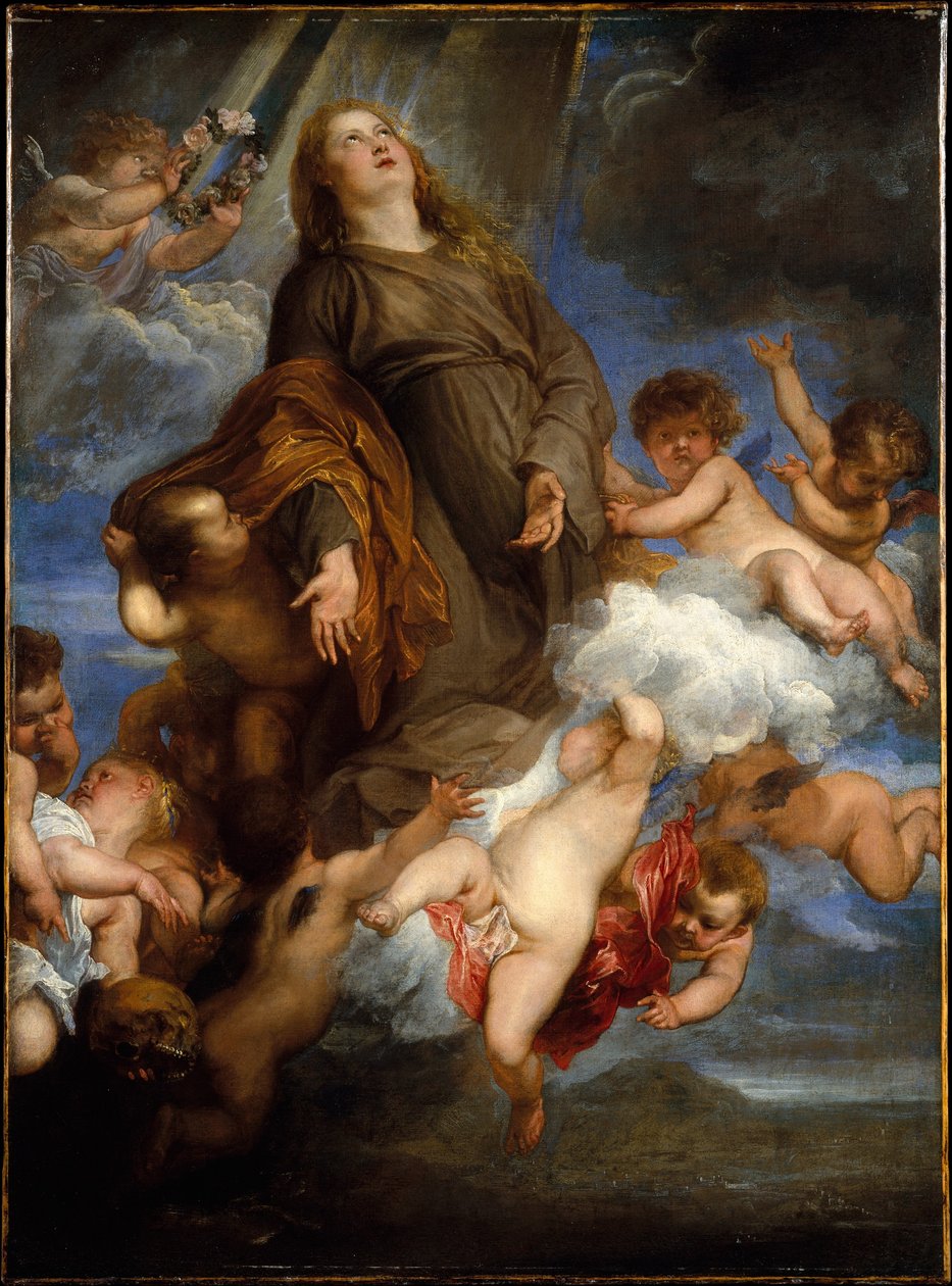 Sankta Rosalie går i förbön för de pestsmittade i Palermo av Anthony van Dyck