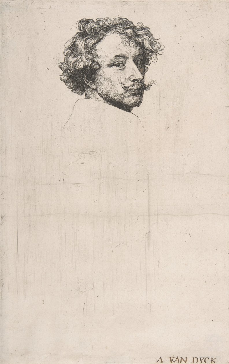 Självporträtt, från The Iconography, ca. 1640. av Anthony van Dyck