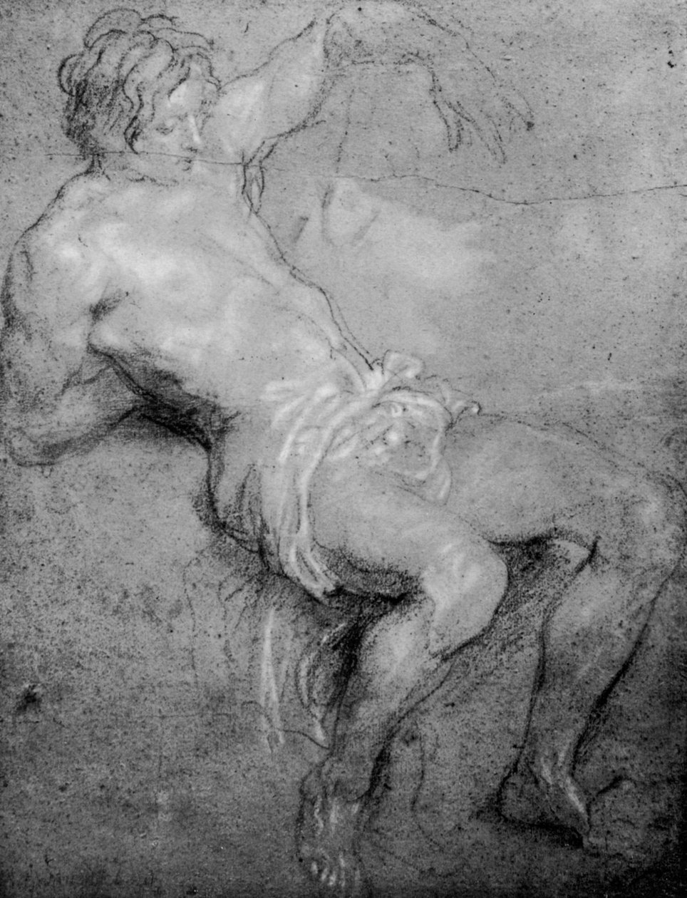 Studie för St Sebastian, 1913. av Anthony van Dyck