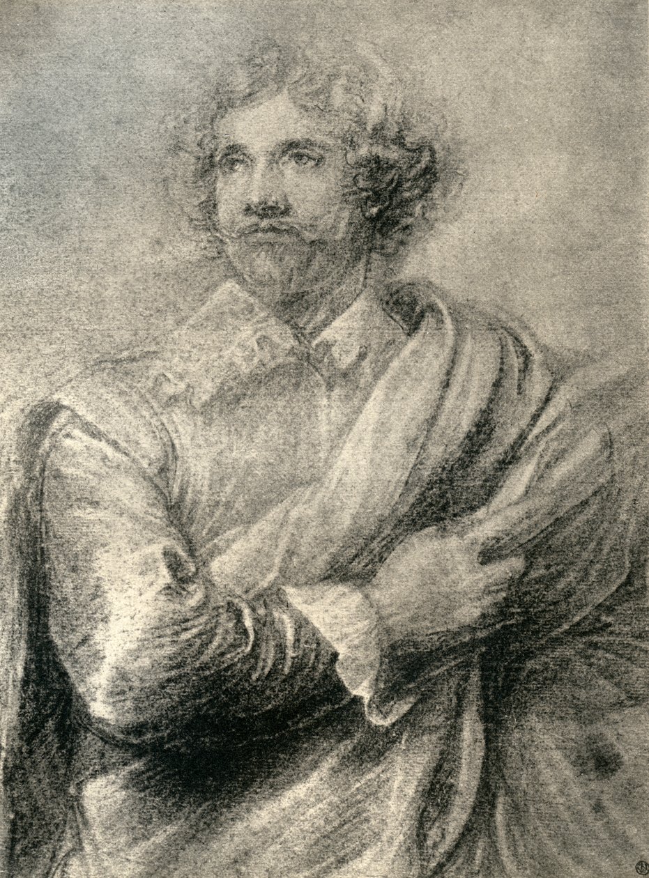 Studie för målningen av gravören Peter De Jode den yngre, 1913. av Anthony van Dyck