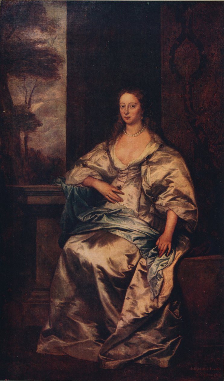 Grevinnan av Southampton, 1640-1641, c1915 av Anthony van Dyck