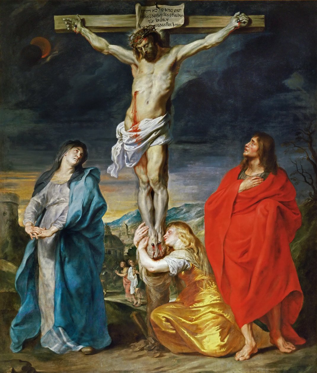 Den korsfäste Kristus med Jungfru Maria, de heliga Johannes Döparen och Maria Magdalena av Anthony van Dyck