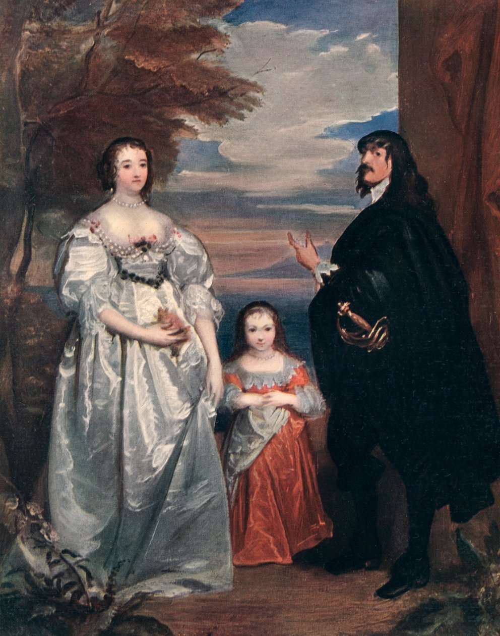 Jarlen och grevinnan av Derby och barn, 1632-1641 1910. av Anthony van Dyck