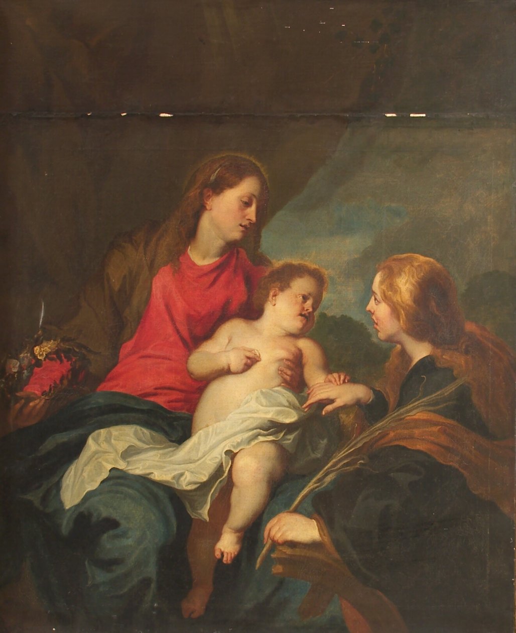 Det mystiska äktenskapet av den heliga Katarina av Alexandria av Anthony van Dyck