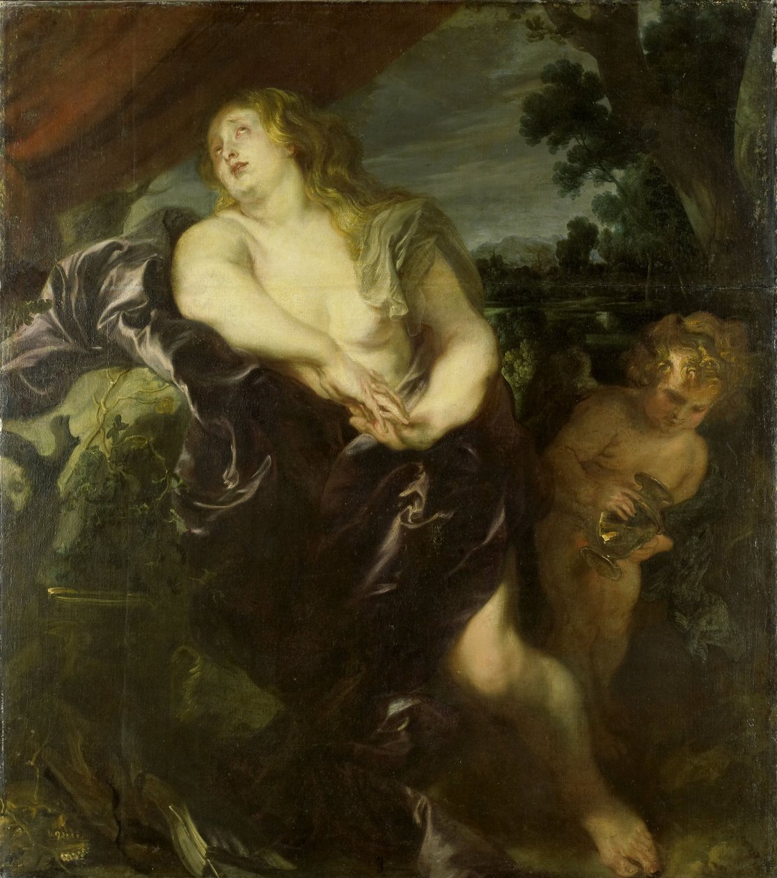 Den ångerfulla Maria Magdalena, 1620-35 av Anthony van Dyck