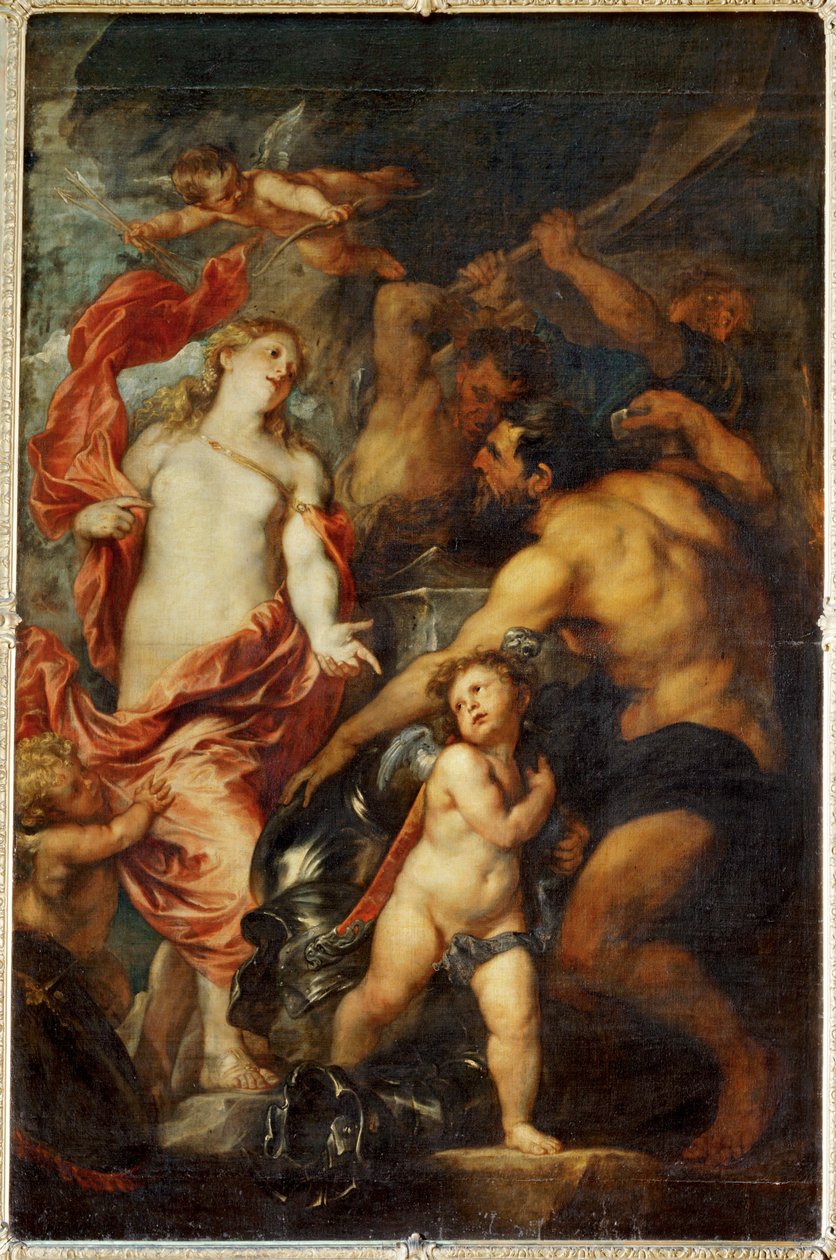 Venus ber Voulcain om vapen till Enee... av Anthony van Dyck