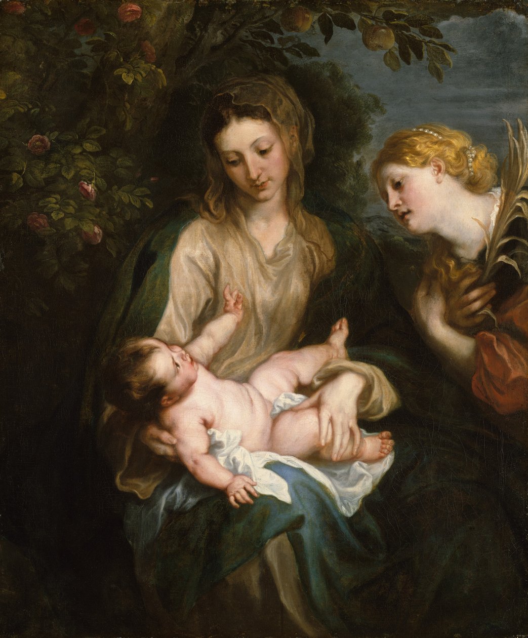 Jungfru och barn med Saint Catherine of Alexandria, ca. 1630. av Anthony van Dyck
