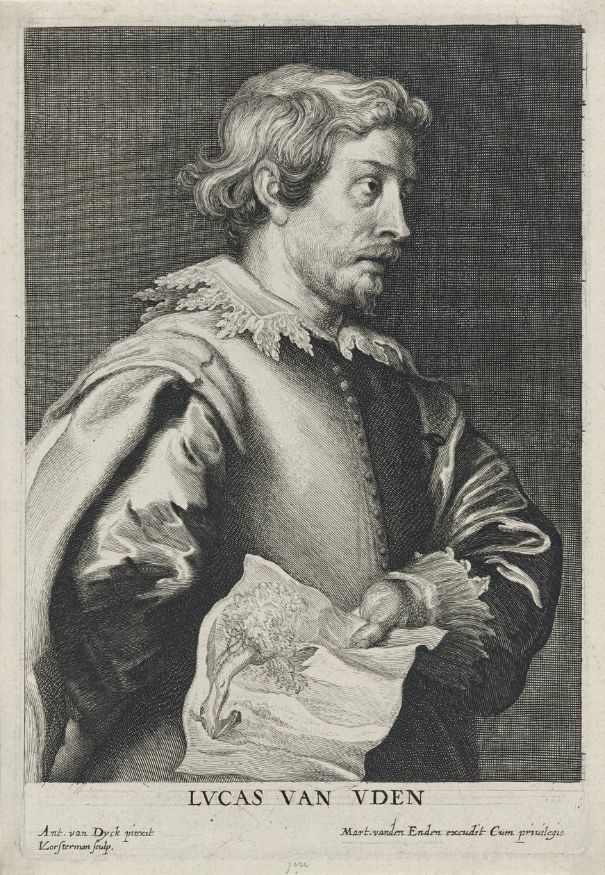 Lucas van Uden, 1630-1640 etsning av Lucus Vorsterman (1595-1675) (etsning med gravyr på lagt papper) av Anthony van after Dyck