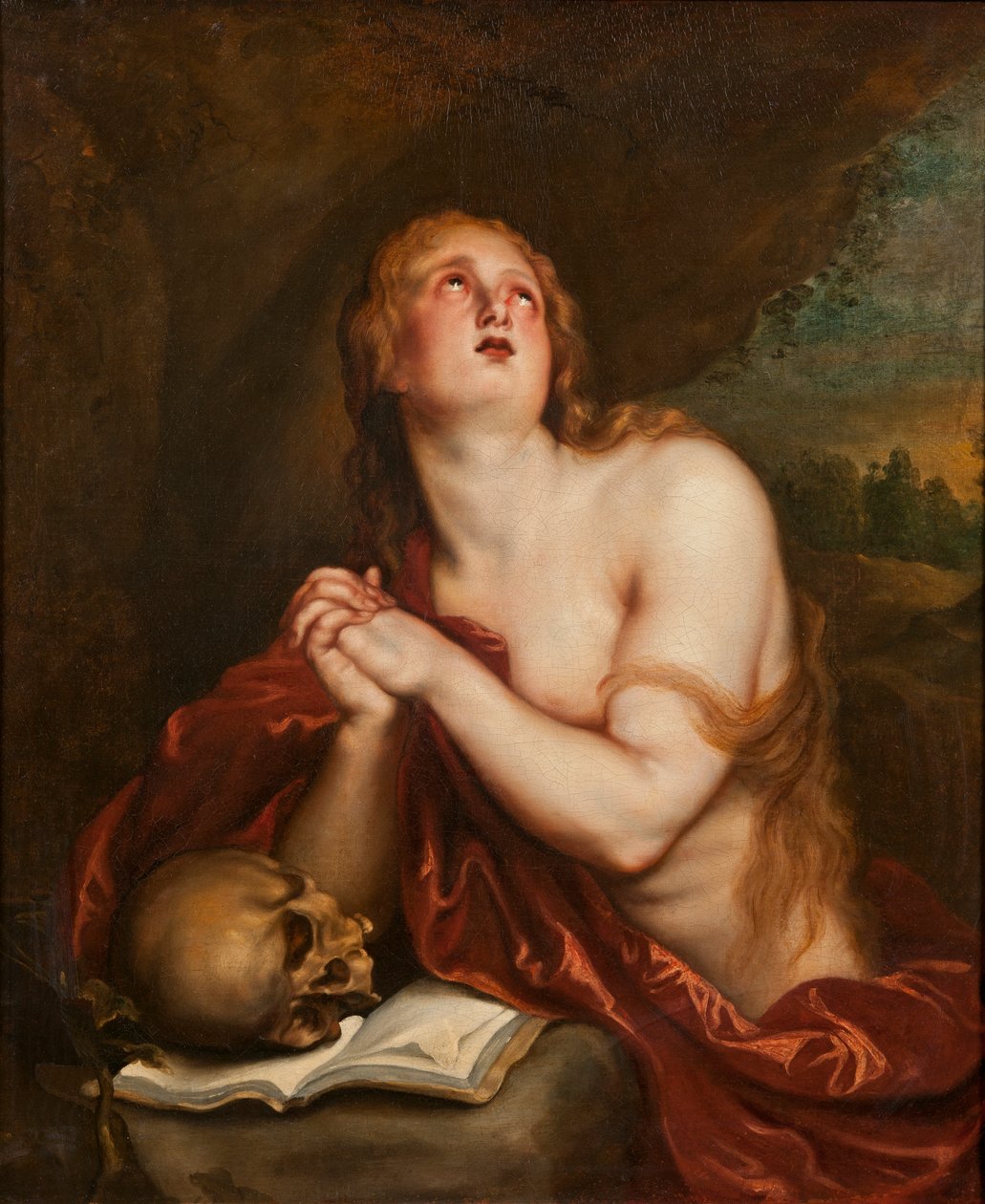 Den ångerfulla heliga Maria Magdalena, ca 1630-40 av Anthony van workshop of Dyck