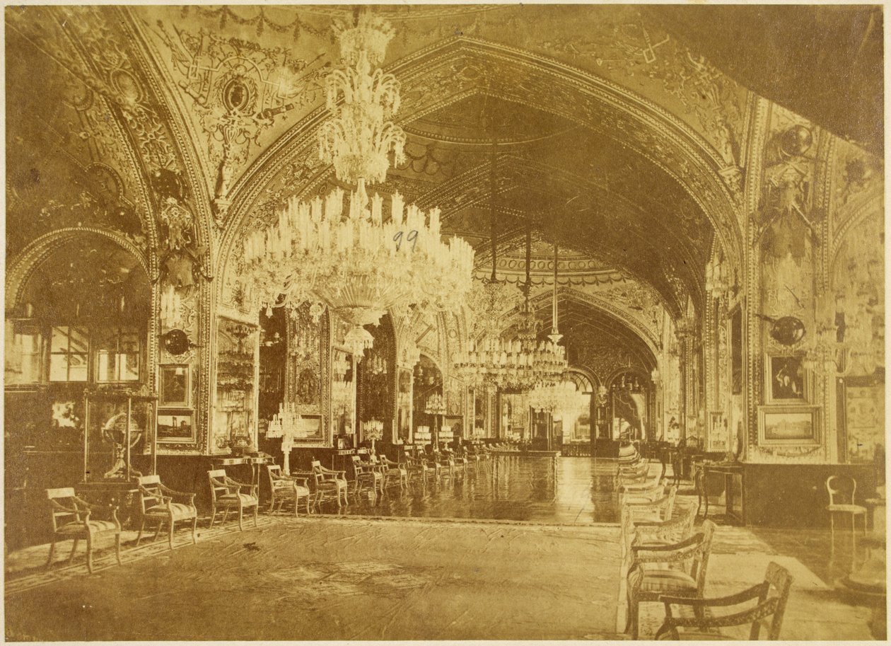 Talar-i Muzeh, also called Talar-i Salam (Audience Hall), Gulistan Palace, Tehran, 1880-90 av Antoin Sevruguin