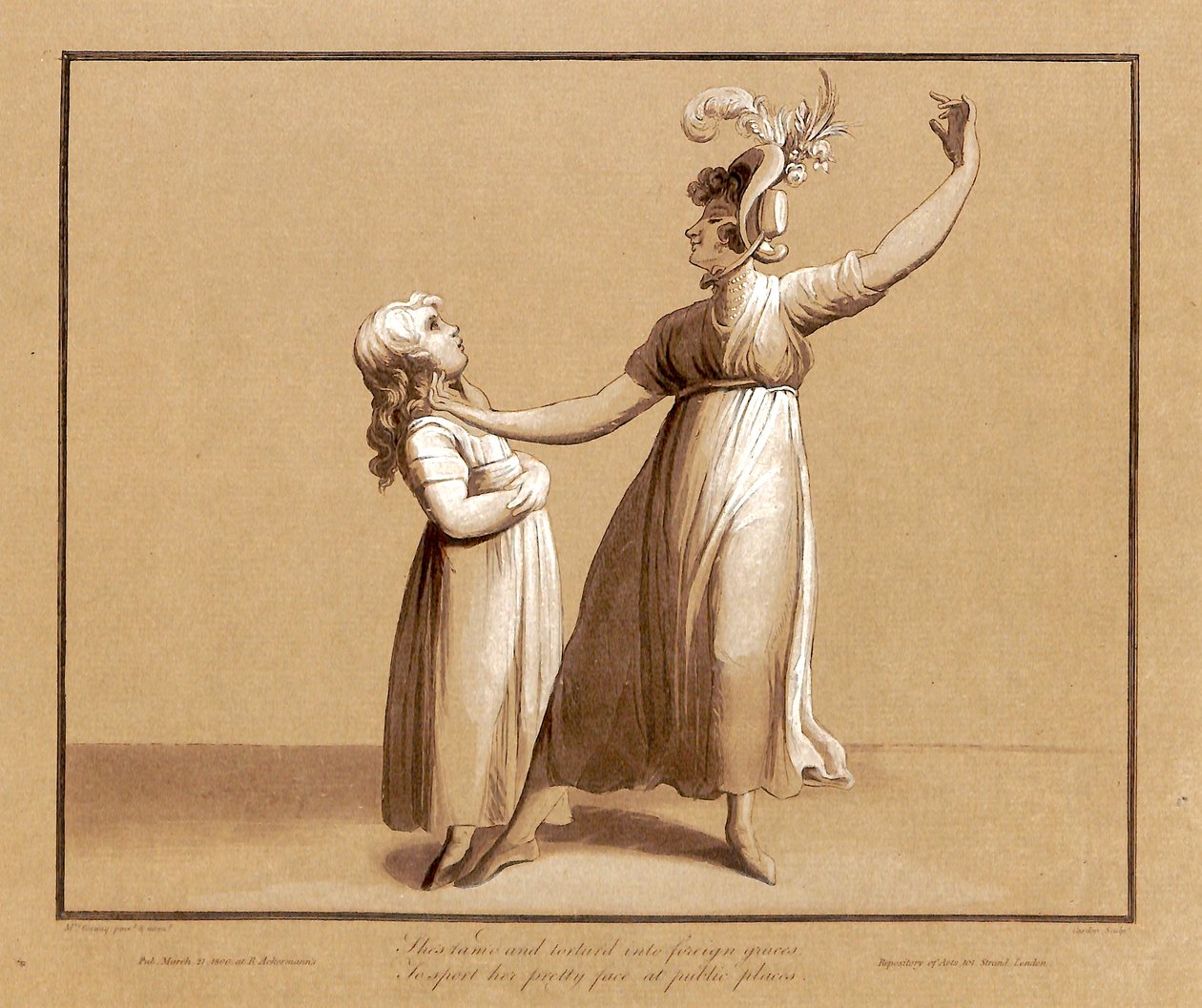 Porträtt av Sarah Siddons som framför en dikt av Samuel Rogers den 27 april 1795. av Antoine Cardon