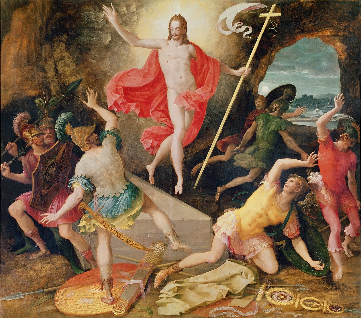 Kristi uppståndelse, ca 1594 av Antoine Caron