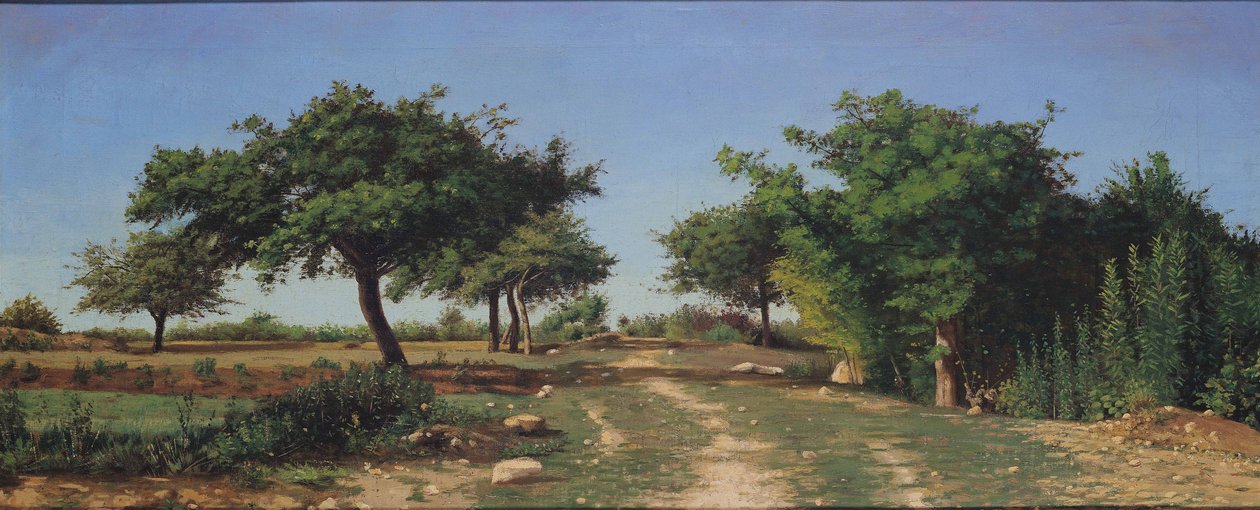 Vägen genom äpplens träd (olja) av Antoine Chintreuil