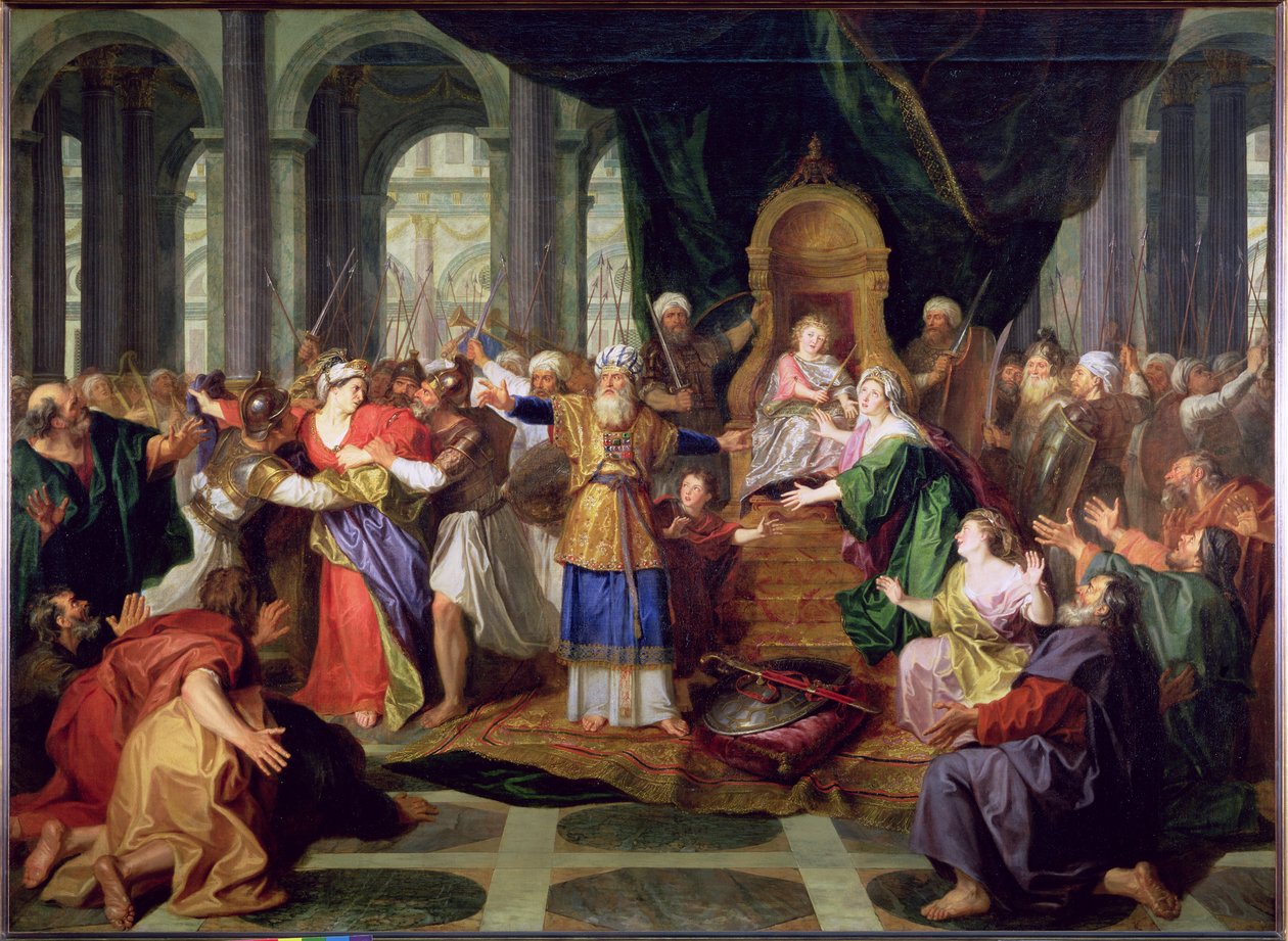 Atalja förvisad från templet, ca 1697 av Charles Antoine Coypel