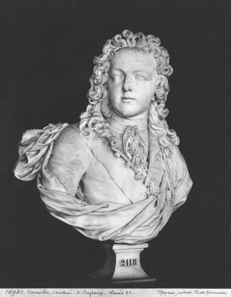 Byst av Ludvig XV (1710-74) 1719 (marmor) av Antoine Coysevox