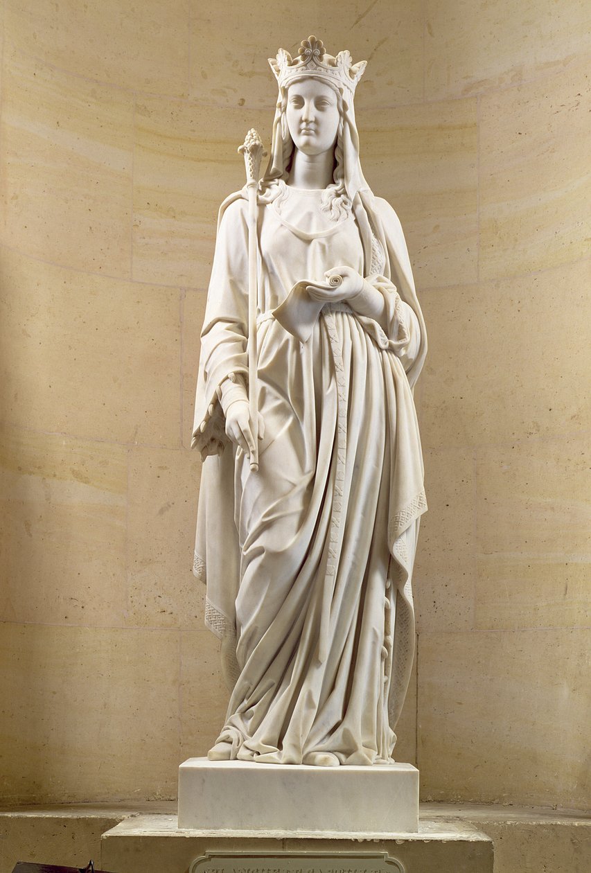 Blanche av Kastilien (1188-1252) Drottning av Frankrike, 1837 (marmor) av Antoine Etex