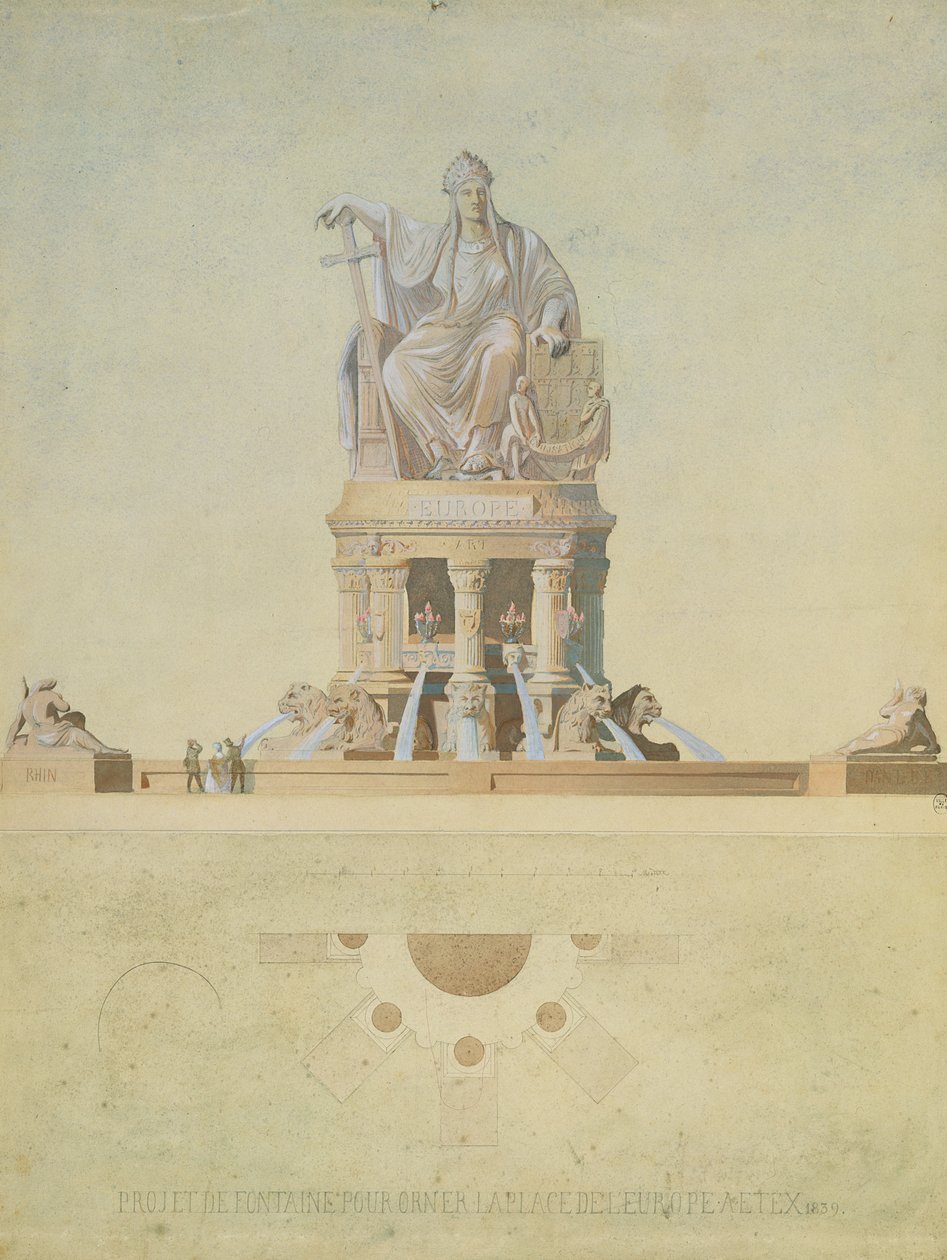 Projekt för monumentet på Place de l