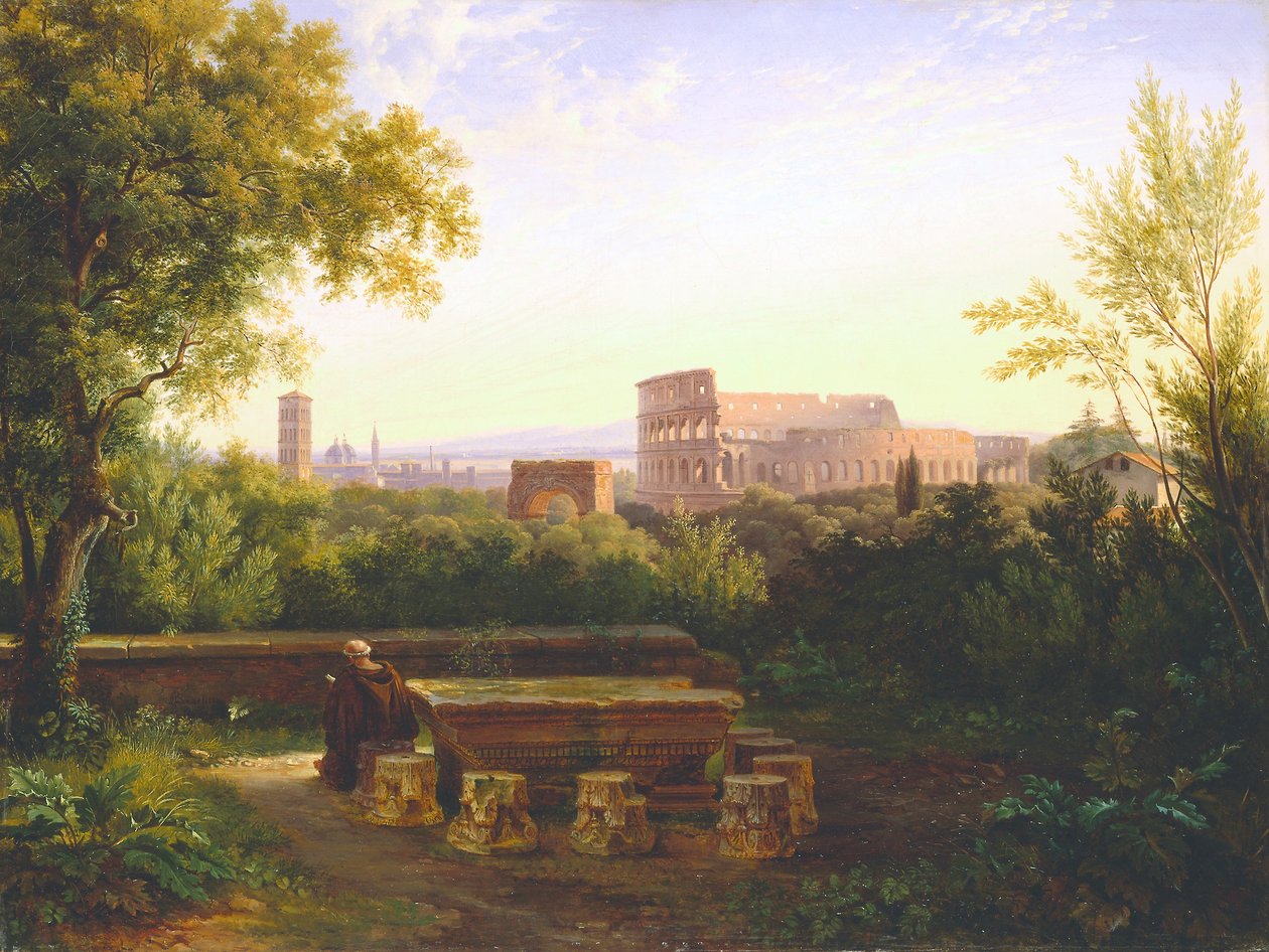 Utsikt över Colosseum från Orti Farnesiani, 1833 av Antoine Fèlix Boisselier