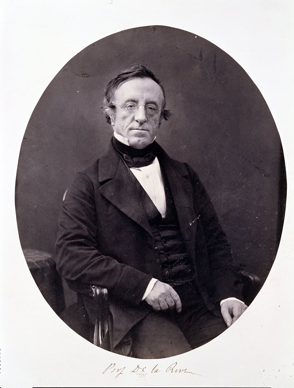 Arthur-Auguste De La Rive (1801-73) (albumenprint) av Antoine Francois Jean Claudet