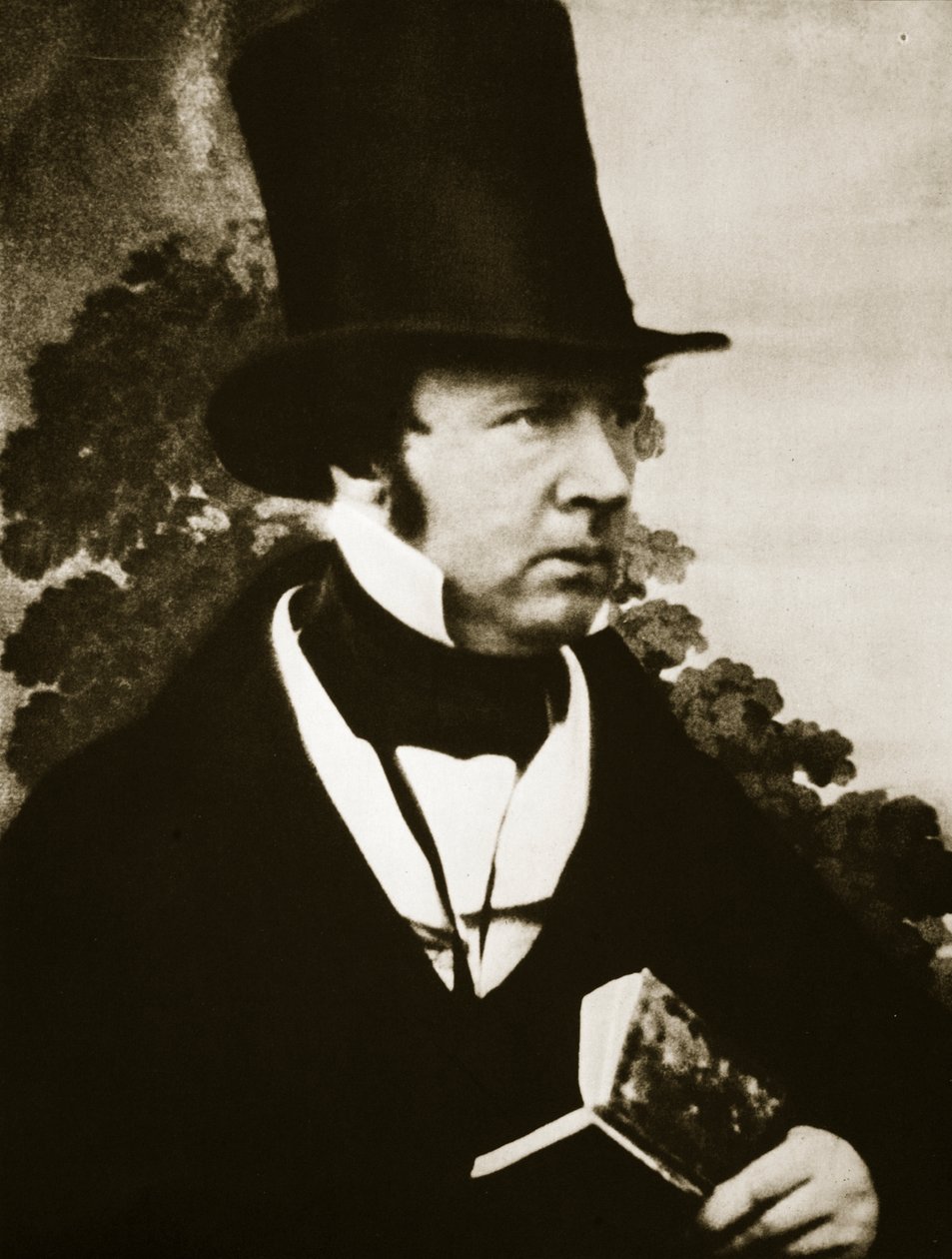 Porträtt av Fox Talbot (sepiafoto) av Antoine Francois Jean Claudet