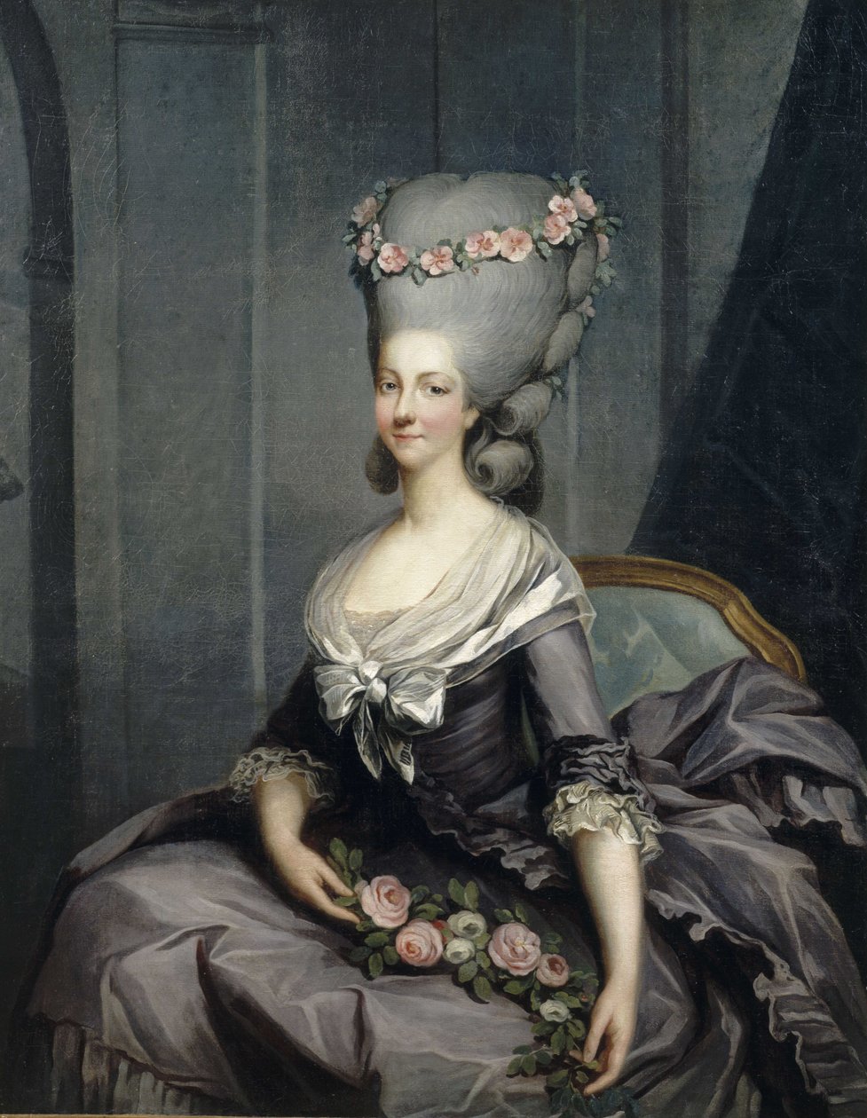 Portrait of Marie Louise Thérèse de Savoie, princesse de Lamballe (1749-1792) av Antoine François Callet