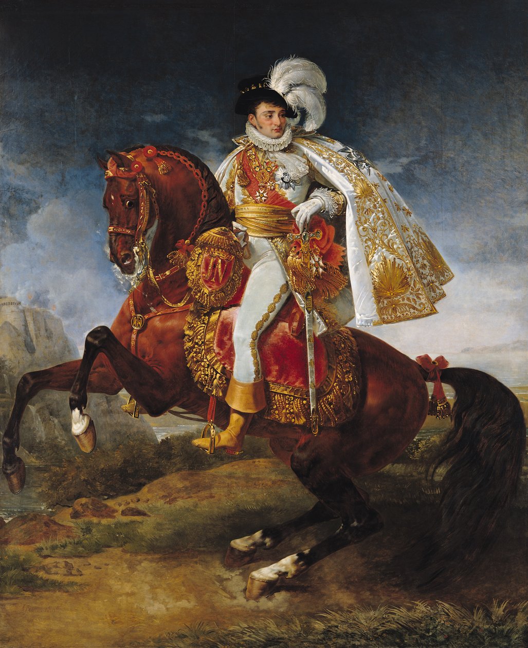 Ridsporträtt av Jerome Bonaparte (1784-1860) 1808 av Antoine Jean Gros