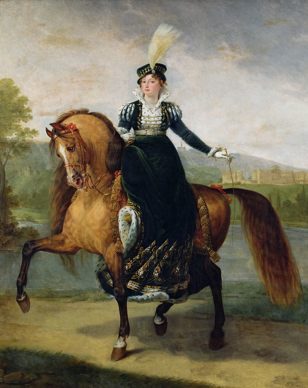 Ridsporträtt av Catherine de Wurtemberg av Antoine Jean Gros
