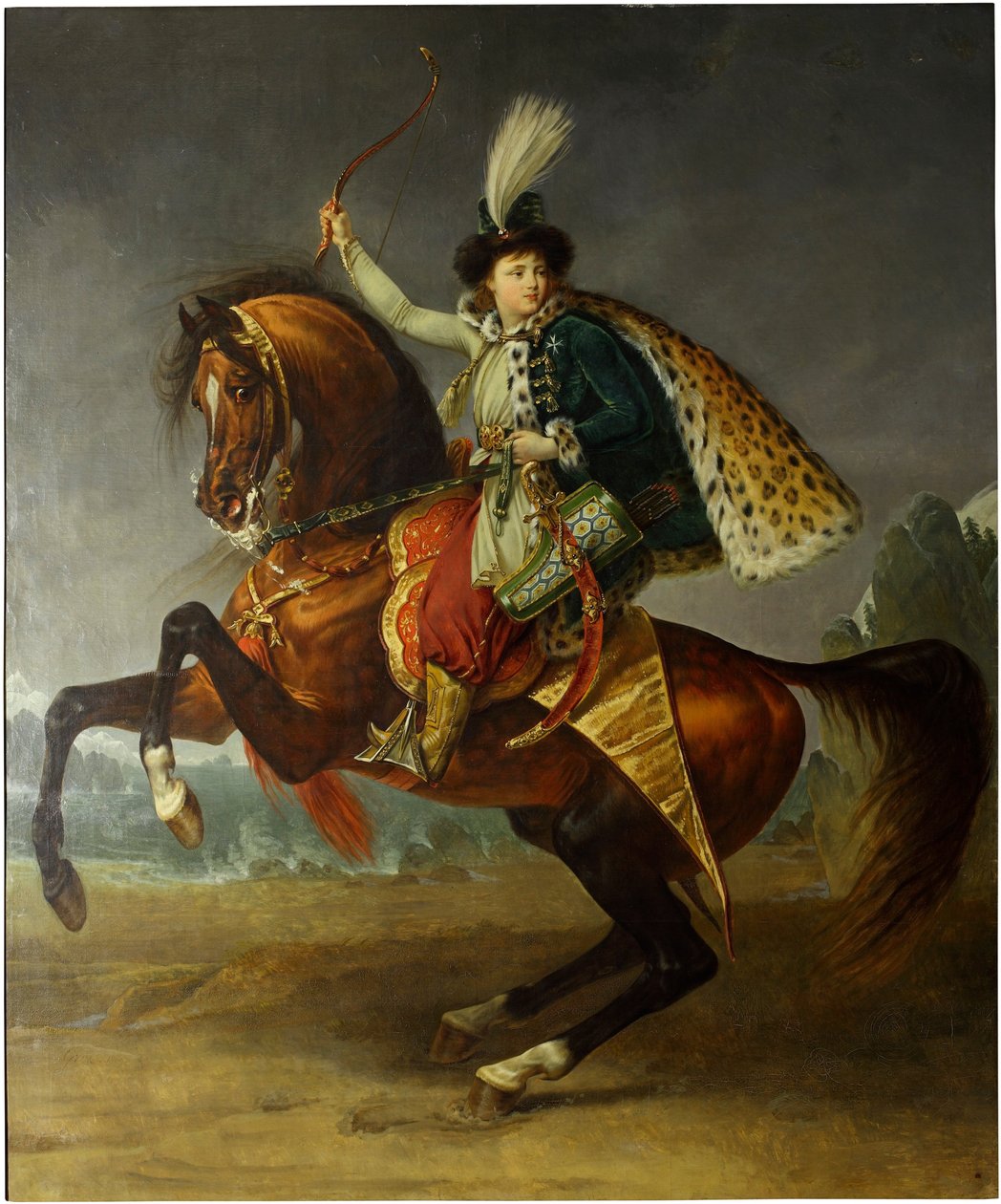 Ridsporträtt av prins Boris Yusupov av Antoine Jean Gros
