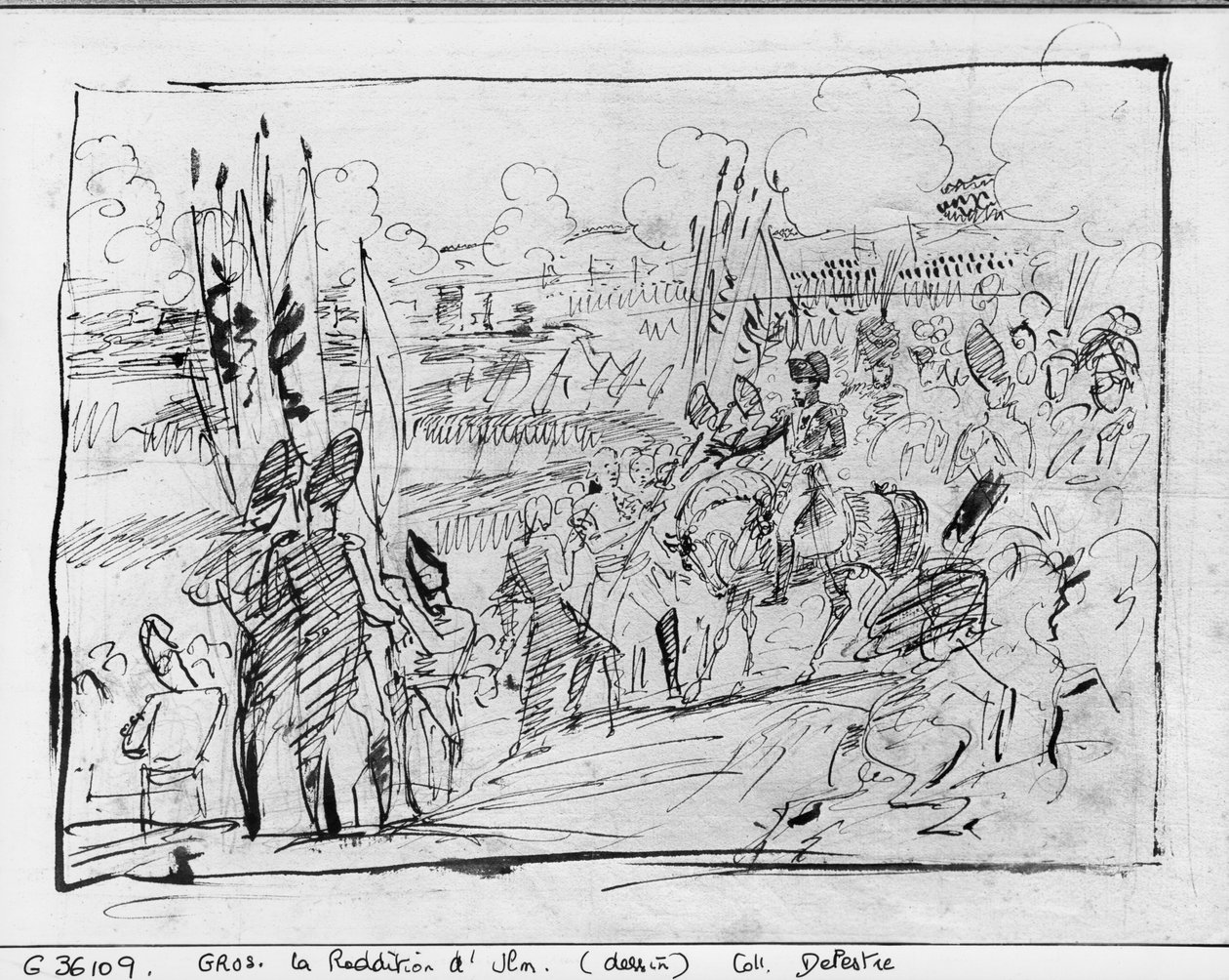Napoleon I tar emot general Mack vid kapitulationen av Ulm den 20 oktober 1805 av Antoine Jean Gros