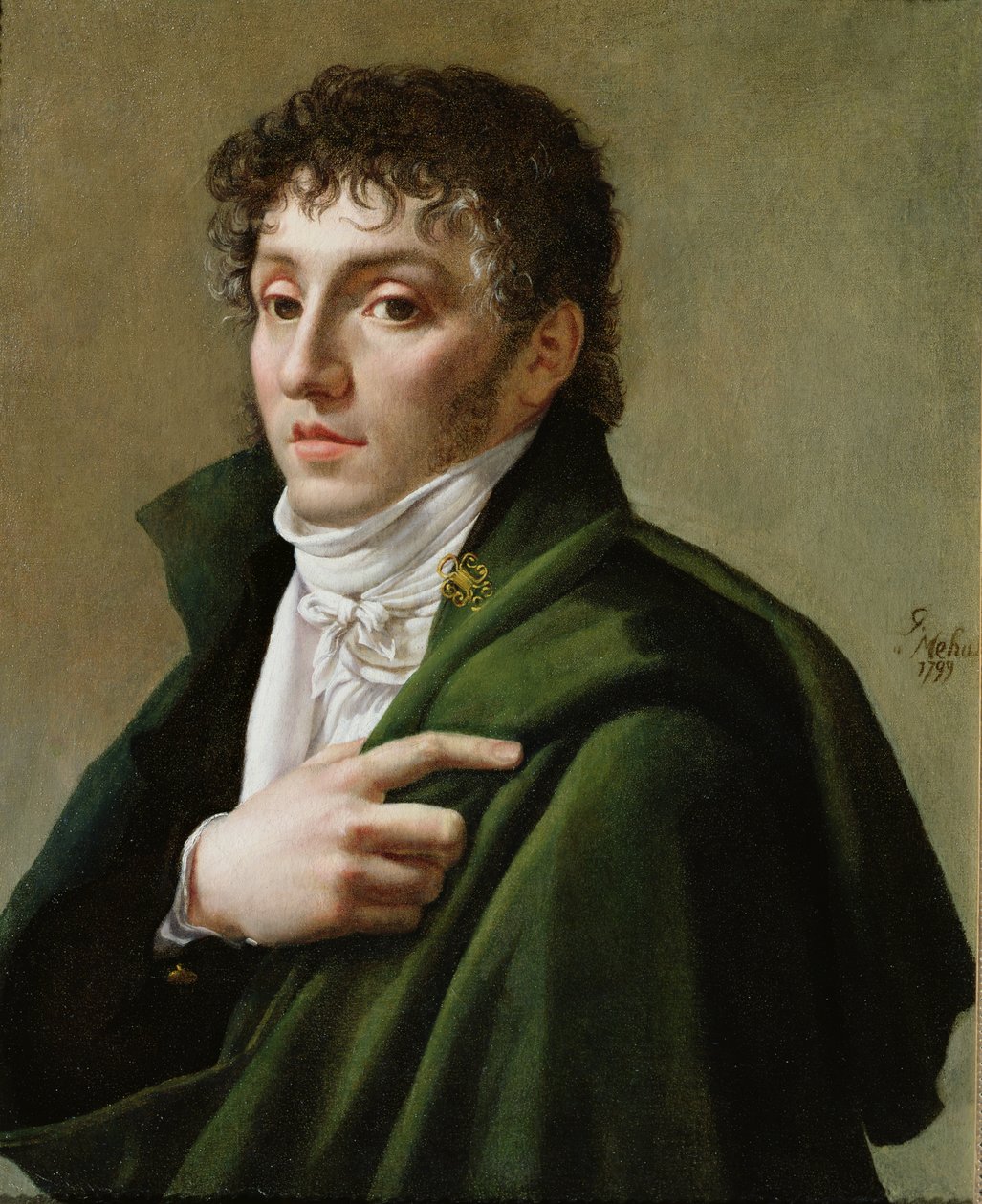 Porträtt av Etienne-Henri Mehul (1763-1817) 1799 av Antoine Jean Gros