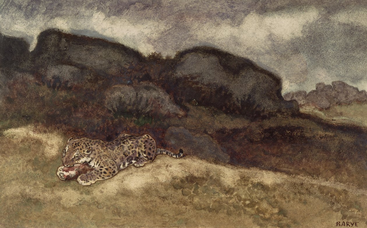 Jaguar som slukar sitt byte av Antoine Louis Barye
