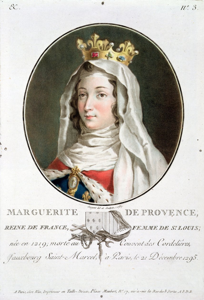 Porträtt av Marguerite av Provence (1219-95), 1787 av Antoine Louis Francois Sergent Marceau
