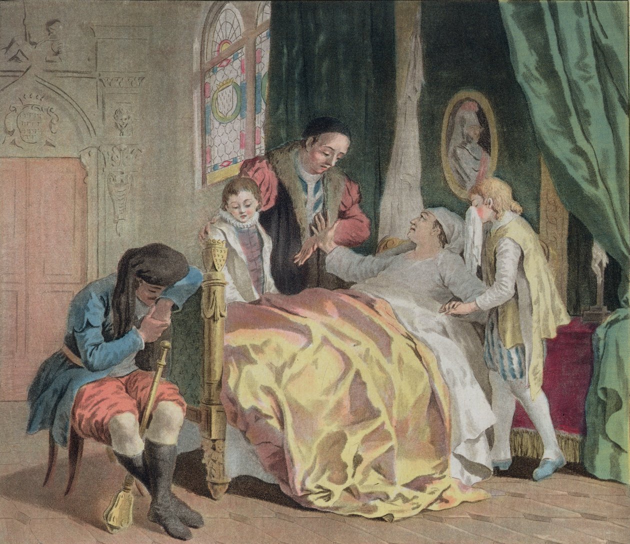 Jean V, hertig av Bretagne (1389-1442), anklagar Olivier Clisson med omsorgen om sina barn, 1788 av Antoine Louis Francois Sergent Marceau