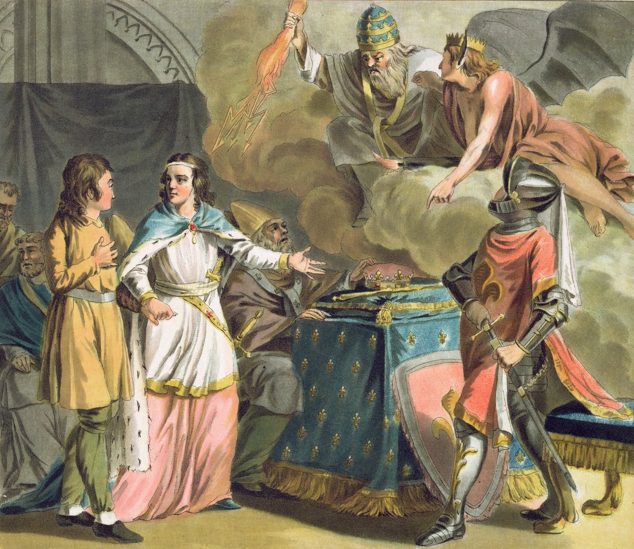 Under Philippe le Bel (1268-1312) administreras staten Tiers av generalständerna, graverad av Jean Baptiste Morret (fl. 1790-1820), 1789 av Antoine Louis Francois Sergent Marceau
