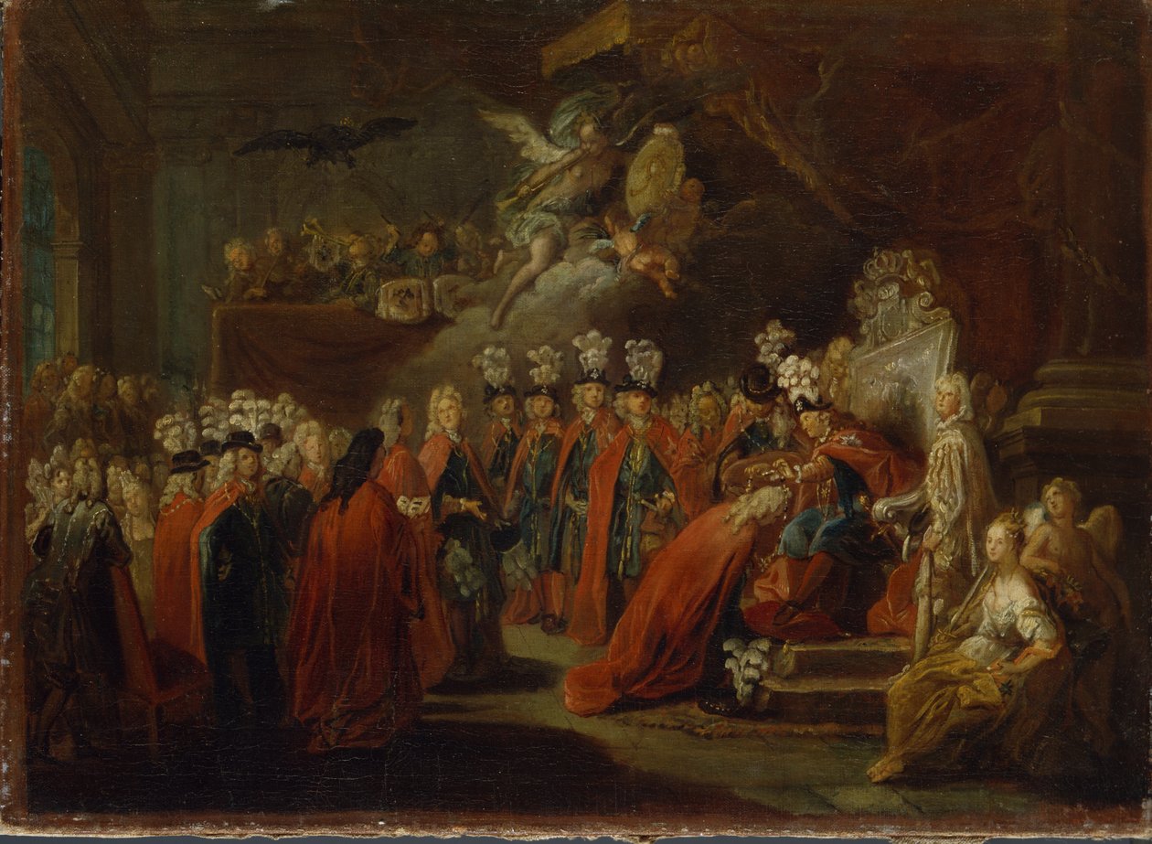 Grundandet av den svarta örnorden av Antoine Pesne