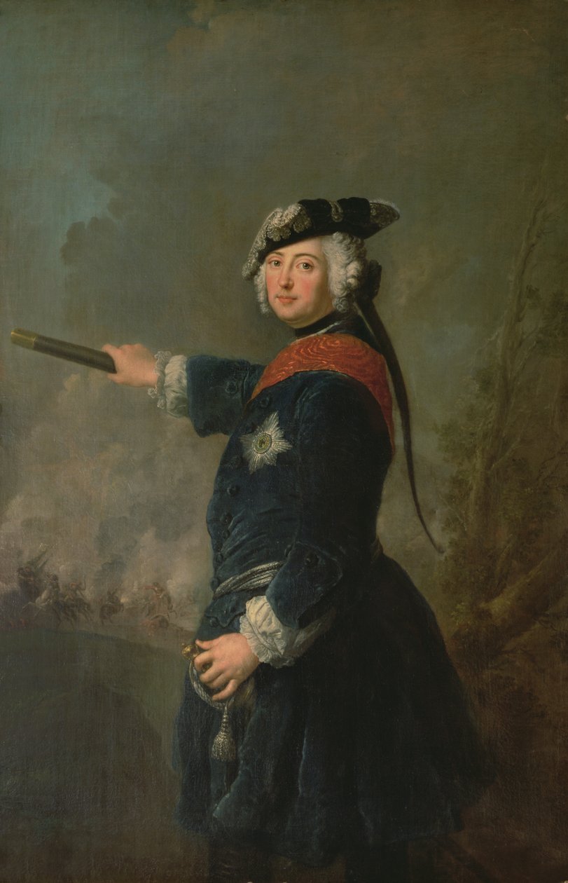 Kung Fredrik II den store av Preussen (1712-86) 1746 av Antoine Pesne