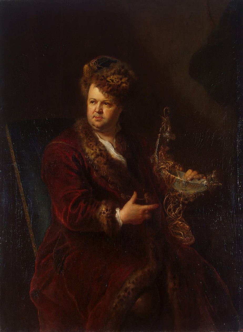 Porträt des Johann Melchior Dinglinger av Antoine Pesne
