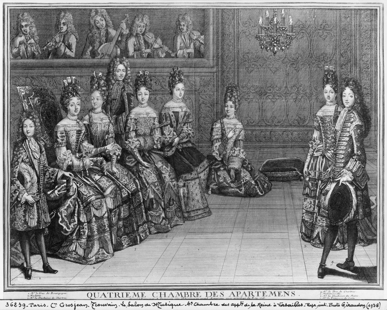 Le Potu Musika i Versailles, 1696 swed av Antoine Trouvain